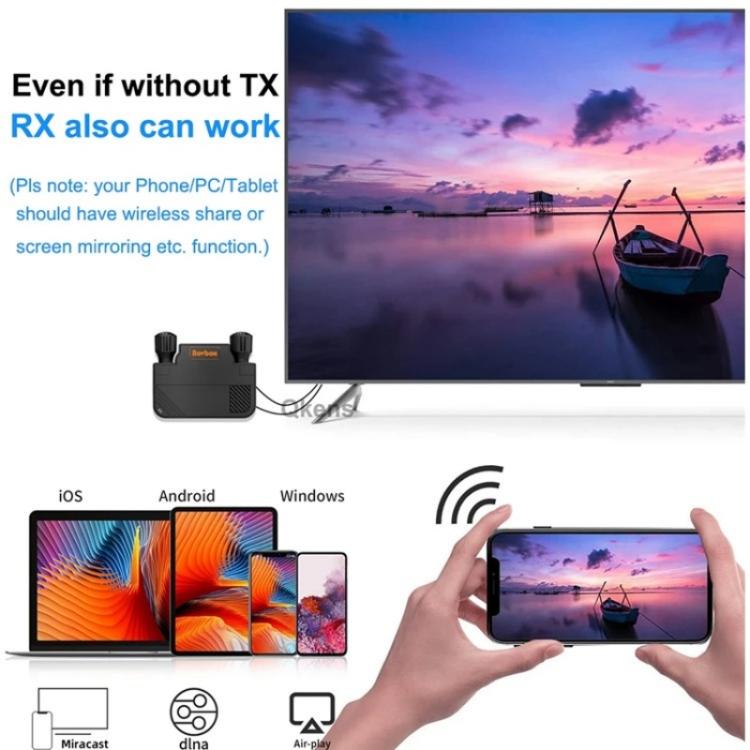 BOVBOX 091-HD Conference Use 100M Wireless WiFi HDMI Extender Video Transmitter Receiver, Plug:UK Plug - Adapter by buy2fix | Online Shopping UK | buy2fix