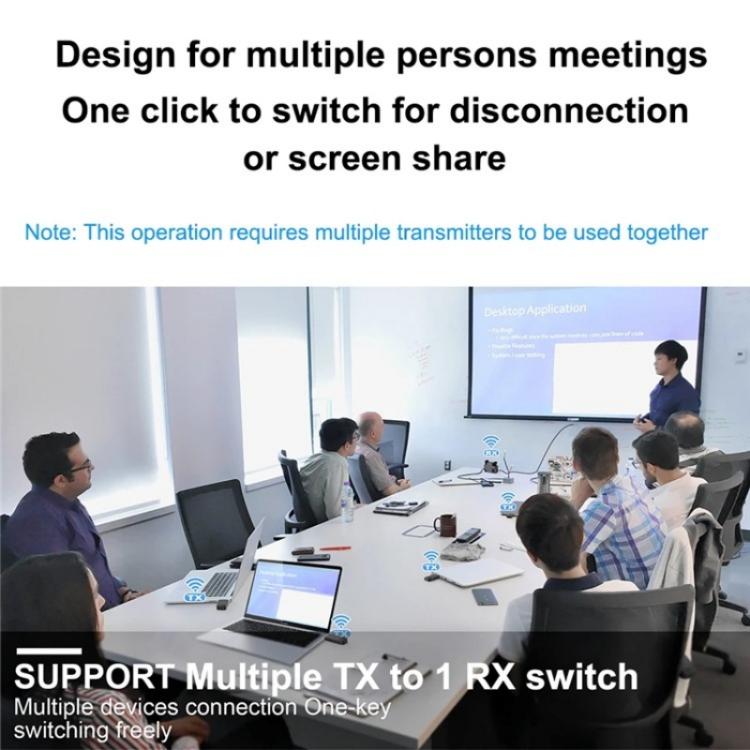 BOVBOX 091-HD Conference Use 100M Wireless WiFi HDMI Extender Video Transmitter Receiver, Plug:US Plug - Adapter by buy2fix | Online Shopping UK | buy2fix