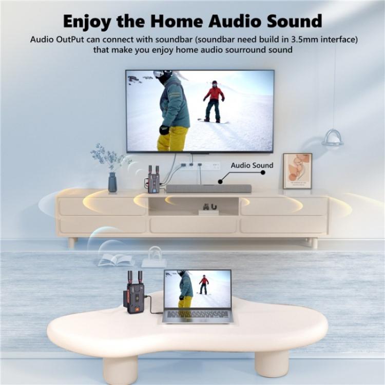 VRRIIS 097PRO Outdoor Live Streaming Audio Video Wireless Transmitter Receiver 4K HD Extender, Plug:UK Plug - Adapter by buy2fix | Online Shopping UK | buy2fix