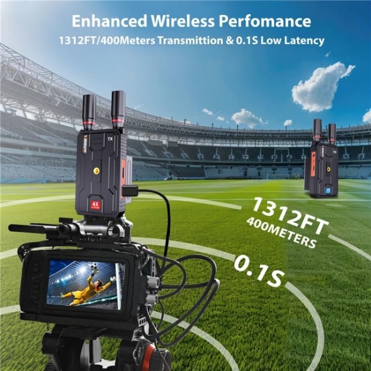 VRRIIS 097PRO Outdoor Live Streaming Audio Video Wireless Transmitter Receiver 4K HD Extender, Plug:UK Plug - Adapter by buy2fix | Online Shopping UK | buy2fix