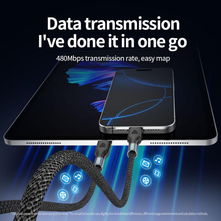 1.2m 2-in-3 100W PD Fast Charging Date Cable for Phone and Watch - Multifunction Cable by buy2fix | Online Shopping UK | buy2fix