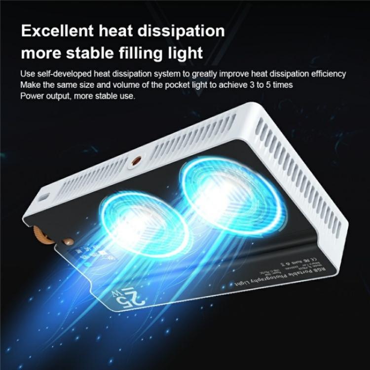 PB25R Live Streaming Portable Video Conference RGB LED Light Photography Pocket Fill Light - Selfie Light by buy2fix | Online Shopping UK | buy2fix