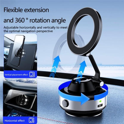 X98 Magnetic Vacuum Suction Electric Absorption Cellphone Stand Desktop Car Phone Holder(Black) - Universal Car Holders by buy2fix | Online Shopping UK | buy2fix