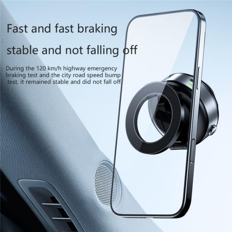 X98 Magnetic Vacuum Suction Electric Absorption Cellphone Stand Desktop Car Phone Holder(Black) - Universal Car Holders by buy2fix | Online Shopping UK | buy2fix
