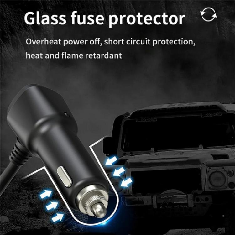 GC06 Voltage Display Cigarette Lighter Adapter Car Charger High Power Fast Charging - Cigar Socket by buy2fix | Online Shopping UK | buy2fix