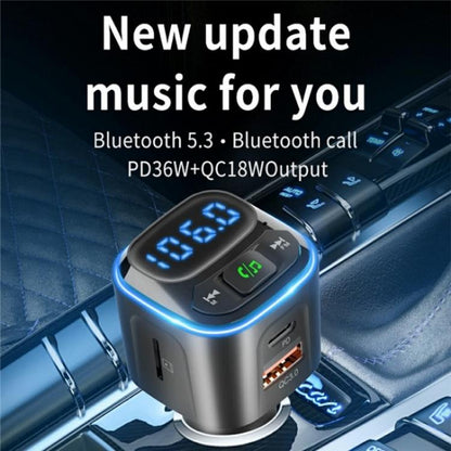 BC80 Hands-Free Calling Voltage Display Adapter Car Charger Bluetooth-Compatible MP3 Player - Bluetooth Car Kits by buy2fix | Online Shopping UK | buy2fix