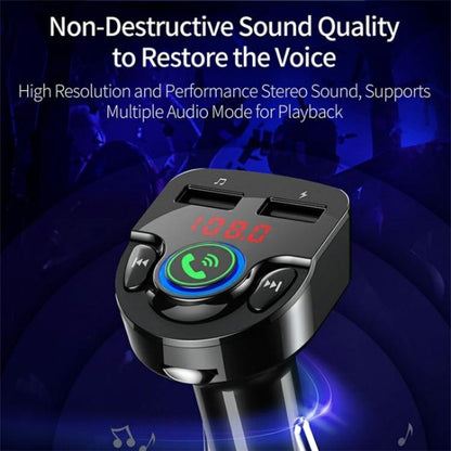 G32 Bluetooth MP3 Player Voice Navigation Car Charger Voltage Detection FM Transmitter - Bluetooth Car Kits by buy2fix | Online Shopping UK | buy2fix