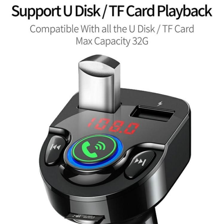 G32 Bluetooth MP3 Player Voice Navigation Car Charger Voltage Detection FM Transmitter - Bluetooth Car Kits by buy2fix | Online Shopping UK | buy2fix