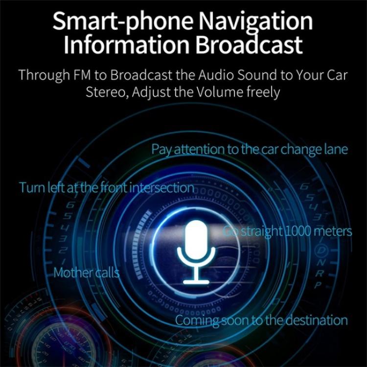 G32 Bluetooth MP3 Player Voice Navigation Car Charger Voltage Detection FM Transmitter - Bluetooth Car Kits by buy2fix | Online Shopping UK | buy2fix