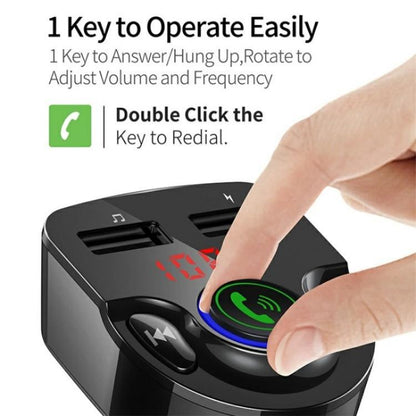 G32 Bluetooth MP3 Player Voice Navigation Car Charger Voltage Detection FM Transmitter - Bluetooth Car Kits by buy2fix | Online Shopping UK | buy2fix