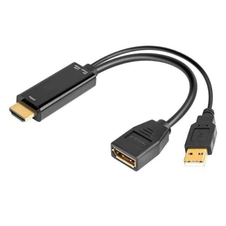 HD1 HDMI 2.0b Male to DP 1.4 Female Converter 4K 60Hz HDMI to DisplayPort Adapter Cable - Converter by buy2fix | Online Shopping UK | buy2fix
