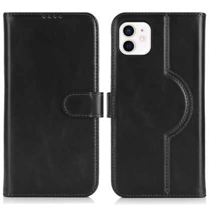 For iPhone 11 Genuine Leather Card Wallet MagSafe Phone Case(Black) - iPhone 11 Cases by buy2fix | Online Shopping UK | buy2fix