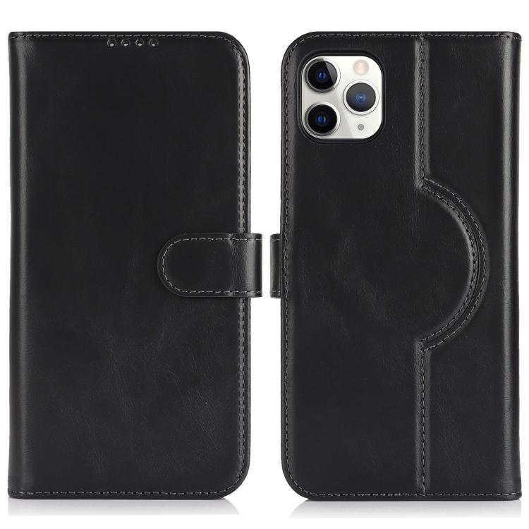 For iPhone 11 Pro Max Genuine Leather Card Wallet MagSafe Phone Case(Black) - iPhone 11 Pro Max Cases by buy2fix | Online Shopping UK | buy2fix