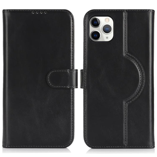 For iPhone 11 Pro Max Genuine Leather Card Wallet MagSafe Phone Case(Black) - iPhone 11 Pro Max Cases by buy2fix | Online Shopping UK | buy2fix