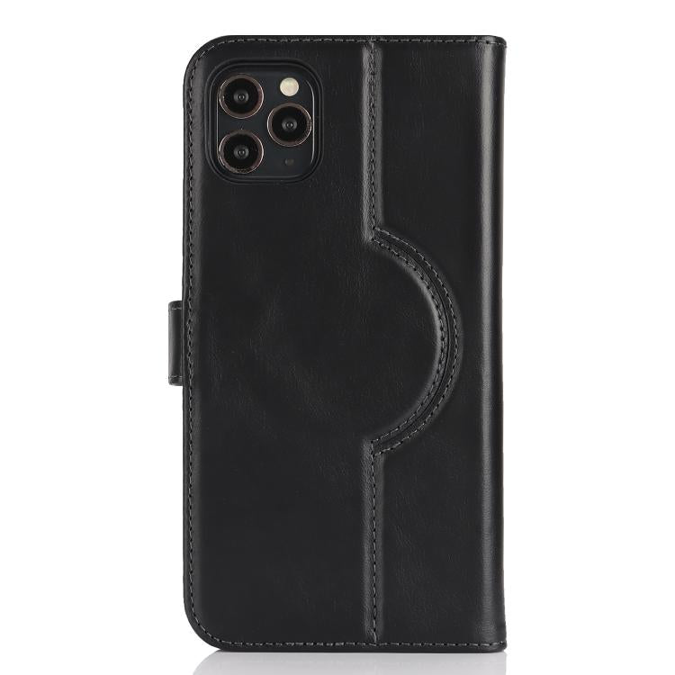 For iPhone 11 Pro Max Genuine Leather Card Wallet MagSafe Phone Case(Black) - iPhone 11 Pro Max Cases by buy2fix | Online Shopping UK | buy2fix