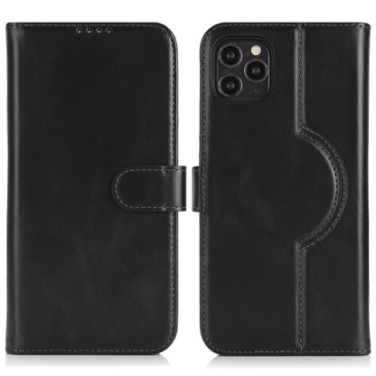 For iPhone 16 Genuine Leather Card Wallet MagSafe Phone Case(Black) - iPhone 16 Cases by buy2fix | Online Shopping UK | buy2fix