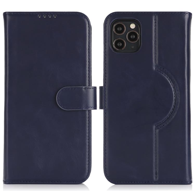 For iPhone 16 Genuine Leather Card Wallet MagSafe Phone Case(Dark Blue) - iPhone 16 Cases by buy2fix | Online Shopping UK | buy2fix