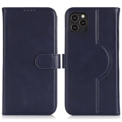 For iPhone 16 Plus Genuine Leather Card Wallet MagSafe Phone Case(Dark Blue) - iPhone 16 Plus Cases by buy2fix | Online Shopping UK | buy2fix