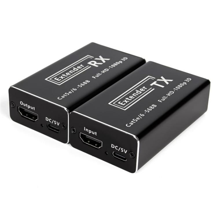 D1-1 / D2-1 Network Cable HD Video Signal Transmitter 50m Extender HDMI to RJ45 Extender, Plug:EU Plug - Adapter by buy2fix | Online Shopping UK | buy2fix