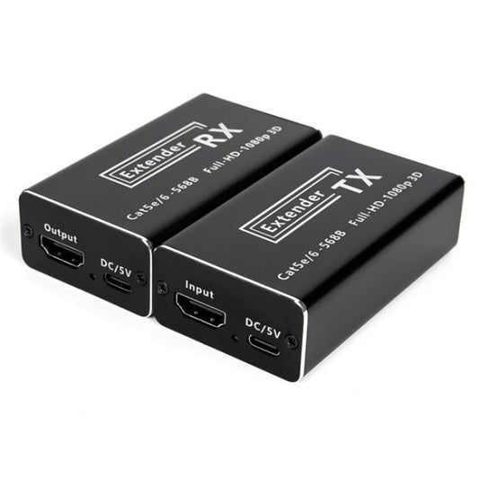 D1-1 / D2-1 Network Cable HD Video Signal Transmitter 50m Extender HDMI to RJ45 Extender, Plug:EU Plug - Adapter by buy2fix | Online Shopping UK | buy2fix
