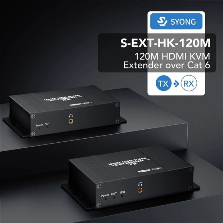 D5-2/D6-2 Video Audio Transmitter Receiver HDMI KVM Extender 4K HDMI to RJ45 LAN Extender, Plug:EU Plug - Adapter by buy2fix | Online Shopping UK | buy2fix