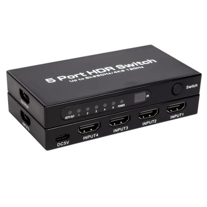 Q8-5 For Home Theater / Office HDMI 2.1 5x1 Switch 8K 60Hz Gaming Video Switcher  Control, Plug:EU Plug - Switch by buy2fix | Online Shopping UK | buy2fix