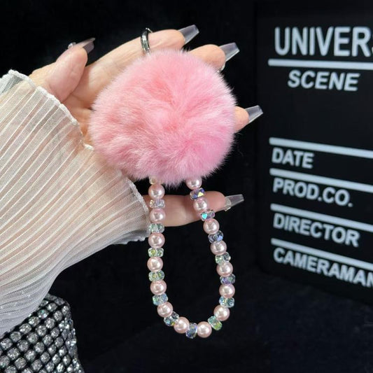 Hairball Chain Pendant Phone Chain(Pink) - Lanyards & Wrist Straps by buy2fix | Online Shopping UK | buy2fix