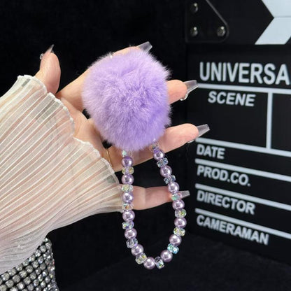 Hairball Chain Pendant Phone Chain(Purple) - Lanyards & Wrist Straps by buy2fix | Online Shopping UK | buy2fix