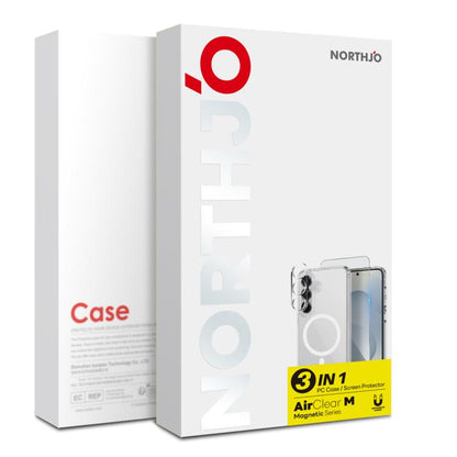 For Samsung Galaxy S24+ 5G NORTHJO 3 in 1 PC MagSafe Phone Case with Screen Film and Lens Film(Clear) - Galaxy S24+ 5G Cases by NORTHJO | Online Shopping UK | buy2fix
