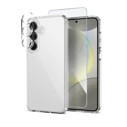 For Samsung Galaxy S24 5G NORTHJO 3 in 1 Clear Phone Case with Screen Protector Lens Film - Galaxy S24 5G Cases by NORTHJO | Online Shopping UK | buy2fix