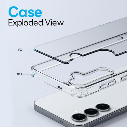 For Samsung Galaxy S24 5G NORTHJO 3 in 1 Clear Phone Case with Screen Protector Lens Film - Galaxy S24 5G Cases by NORTHJO | Online Shopping UK | buy2fix