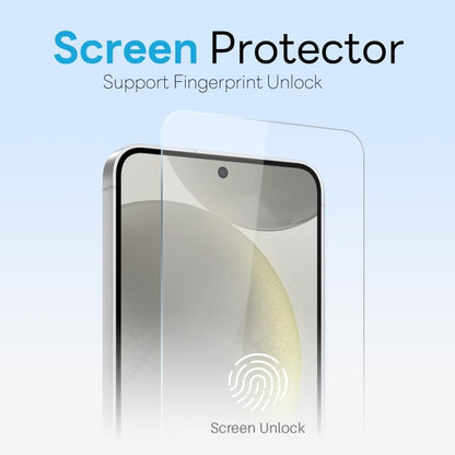 For Samsung Galaxy S24 5G NORTHJO 3 in 1 Clear Phone Case with Screen Protector Lens Film - Galaxy S24 5G Cases by NORTHJO | Online Shopping UK | buy2fix