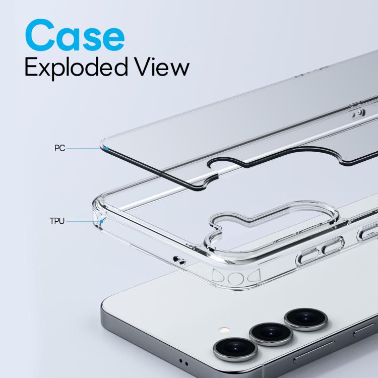 For Samsung Galaxy S24+ 5G NORTHJO 3 in 1 Clear Phone Case with Screen Protector Lens Film - Galaxy S24+ 5G Cases by NORTHJO | Online Shopping UK | buy2fix