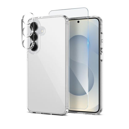 For Samsung Galaxy S25 5G NORTHJO 3 in 1 Clear Phone Case with Screen Protector Lens Film - Galaxy S25 5G Cases by NORTHJO | Online Shopping UK | buy2fix