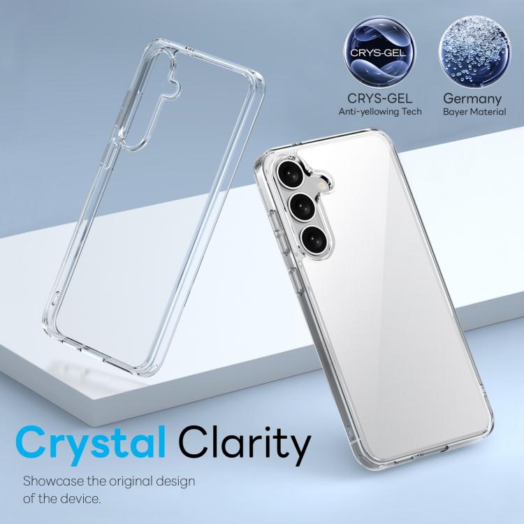 For Samsung Galaxy S25 5G NORTHJO 3 in 1 Clear Phone Case with Screen Protector Lens Film - Galaxy S25 5G Cases by NORTHJO | Online Shopping UK | buy2fix