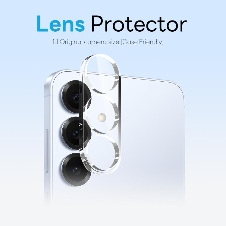 For Samsung Galaxy S25 5G NORTHJO 3 in 1 Clear Phone Case with Screen Protector Lens Film - Galaxy S25 5G Cases by NORTHJO | Online Shopping UK | buy2fix