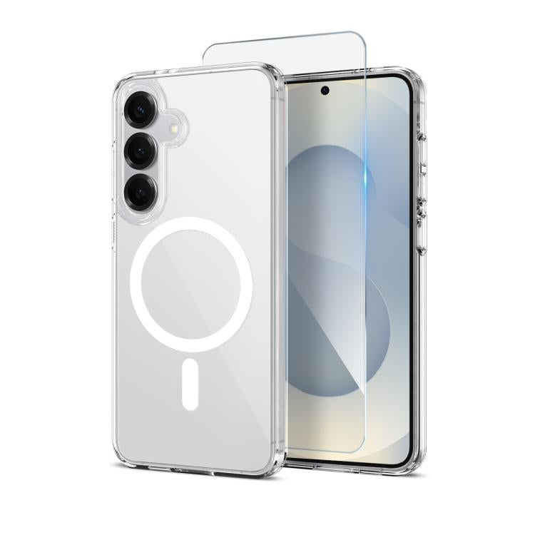 For Samsung Galaxy S25 5G NORTHJO 2 in 1 PC MagSafe Magnetic Phone Case with Screen Film(Clear) - Galaxy S25 5G Cases by NORTHJO | Online Shopping UK | buy2fix