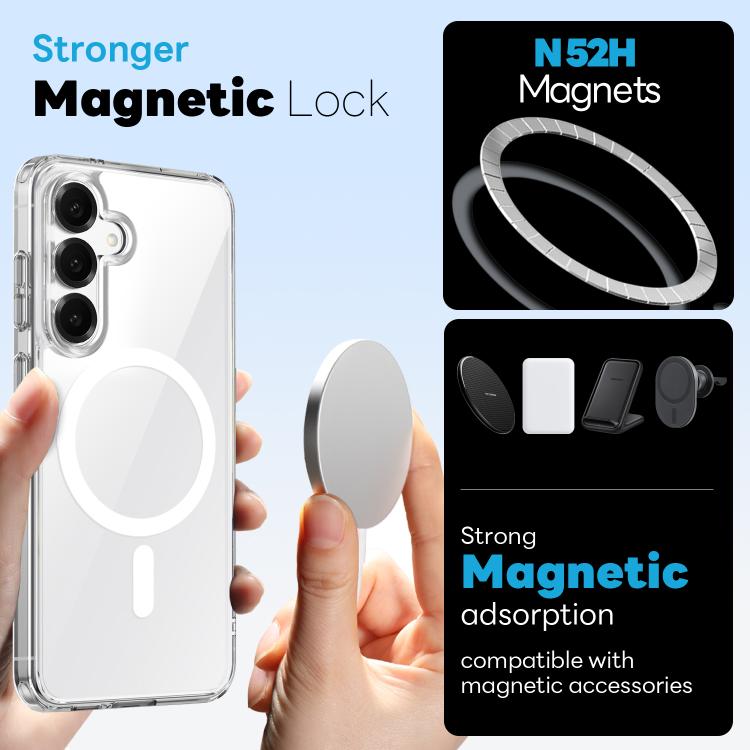 For Samsung Galaxy S25+ 5G NORTHJO 2 in 1 PC MagSafe Magnetic Phone Case with Screen Film(Clear) - Galaxy S25+ 5G Cases by NORTHJO | Online Shopping UK | buy2fix