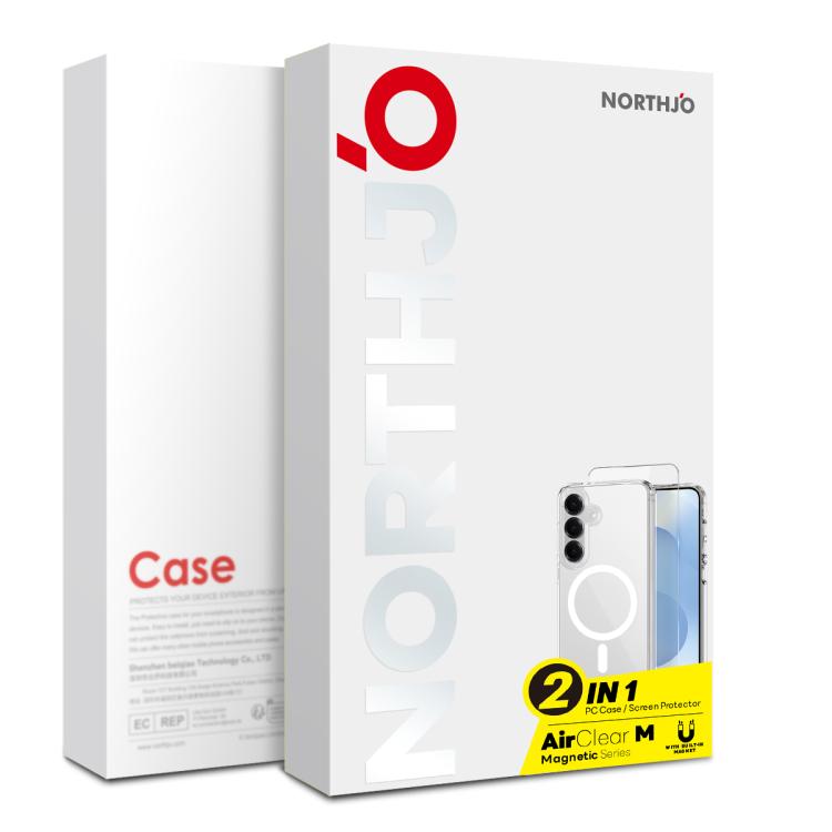 For Samsung Galaxy S25+ 5G NORTHJO 2 in 1 PC MagSafe Magnetic Phone Case with Screen Film(Clear) - Galaxy S25+ 5G Cases by NORTHJO | Online Shopping UK | buy2fix