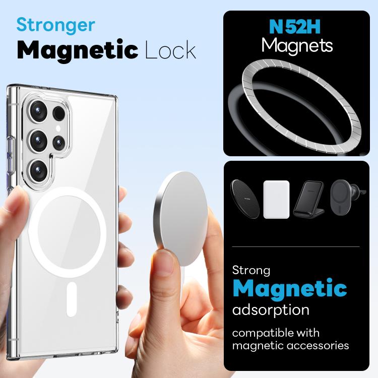 For Samsung Galaxy S24 Ultra 5G NORTHJO 2 in 1 PC MagSafe Magnetic Phone Case with Screen Film(Clear) - Galaxy S24 Ultra 5G Cases by NORTHJO | Online Shopping UK | buy2fix