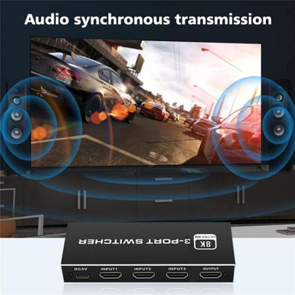 Q8Q3-3 Gaming Home Theater HDMI 2.1 Switch 3x1 8K 4K 120Hz HDR Audio Video Synchronizer - Switch by buy2fix | Online Shopping UK | buy2fix