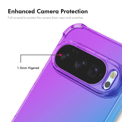 For Google Pixel 10 / 10 Pro ENKAY Hat-Prince Gradient Airbag TPU Phone Case(Purple Blue) - Google Cases by ENKAY | Online Shopping UK | buy2fix