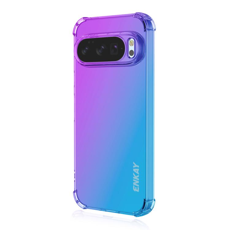 For Google Pixel 10 / 10 Pro ENKAY Hat-Prince Gradient Airbag TPU Phone Case(Purple Blue) - Google Cases by ENKAY | Online Shopping UK | buy2fix