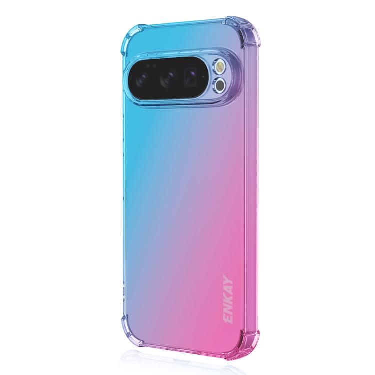 For Google Pixel 10 Pro XL ENKAY Hat-Prince Gradient Airbag TPU Phone Case(Blue Pink) - Google Cases by ENKAY | Online Shopping UK | buy2fix