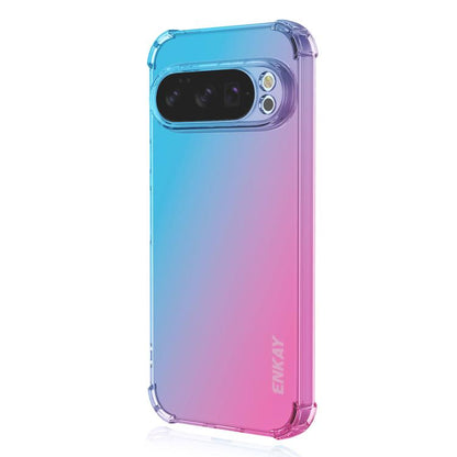 For Google Pixel 10 Pro XL ENKAY Hat-Prince Gradient Airbag TPU Phone Case(Blue Pink) - Google Cases by ENKAY | Online Shopping UK | buy2fix