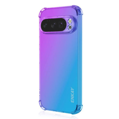 For Google Pixel 10 Pro XL ENKAY Hat-Prince Gradient Airbag TPU Phone Case(Purple Blue) - Google Cases by ENKAY | Online Shopping UK | buy2fix