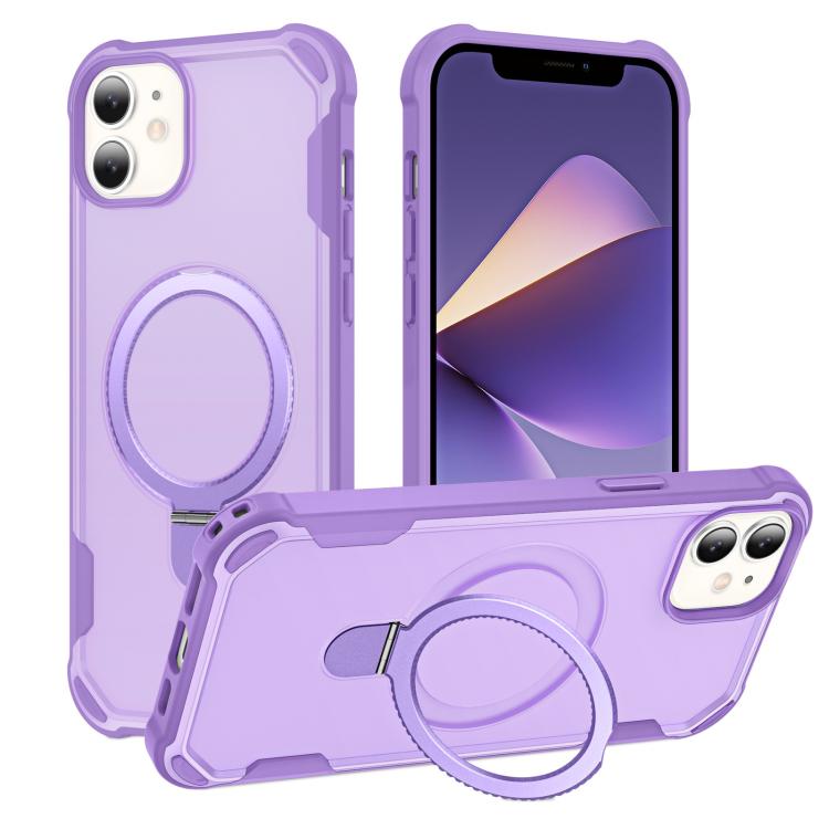 For iPhone 11 Yingcai Gears MagSafe Holder Shockproof Phone Case(Purple) - iPhone 11 Cases by buy2fix | Online Shopping UK | buy2fix