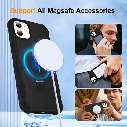 For iPhone 11 Yingcai Gears MagSafe Holder Shockproof Phone Case(Black) - iPhone 11 Cases by buy2fix | Online Shopping UK | buy2fix