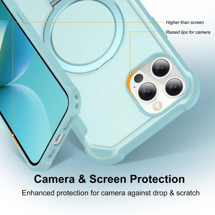 For iPhone 12 Pro Yingcai Gears MagSafe Holder Shockproof Phone Case(Blue) - iPhone 12 / 12 Pro Cases by buy2fix | Online Shopping UK | buy2fix