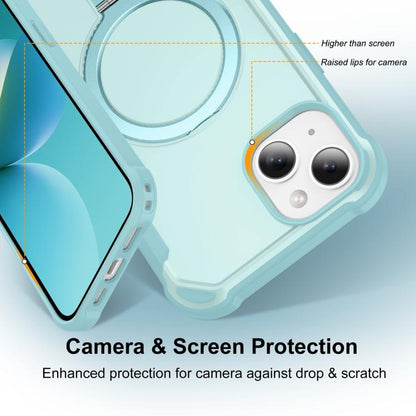 For iPhone 13 Yingcai Gears MagSafe Holder Shockproof Phone Case(Blue) - iPhone 13 Cases by buy2fix | Online Shopping UK | buy2fix